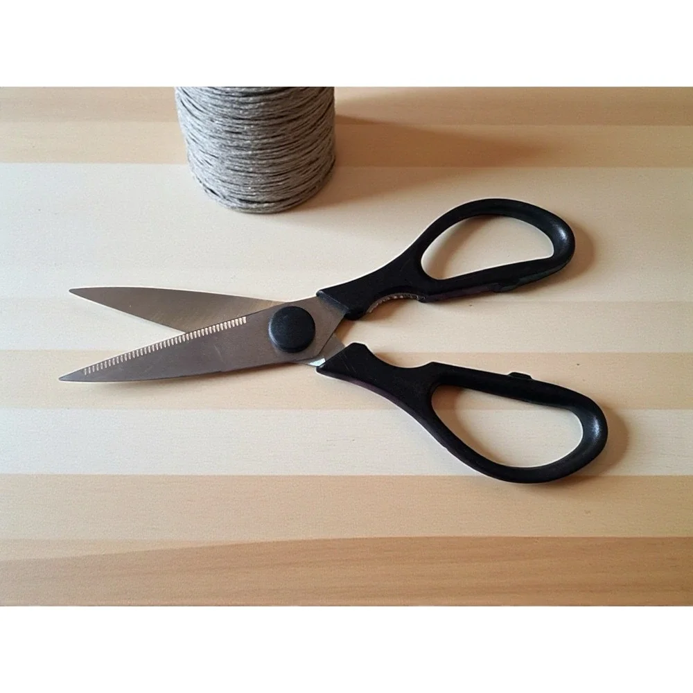 Kitchen Shears Black Stainless Steel Bottle Opener Nut Cracker